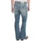 9299T_2 Rock & Roll Cowgirl Light Wash Jeans - Medium Rise, Bootcut (For Women)