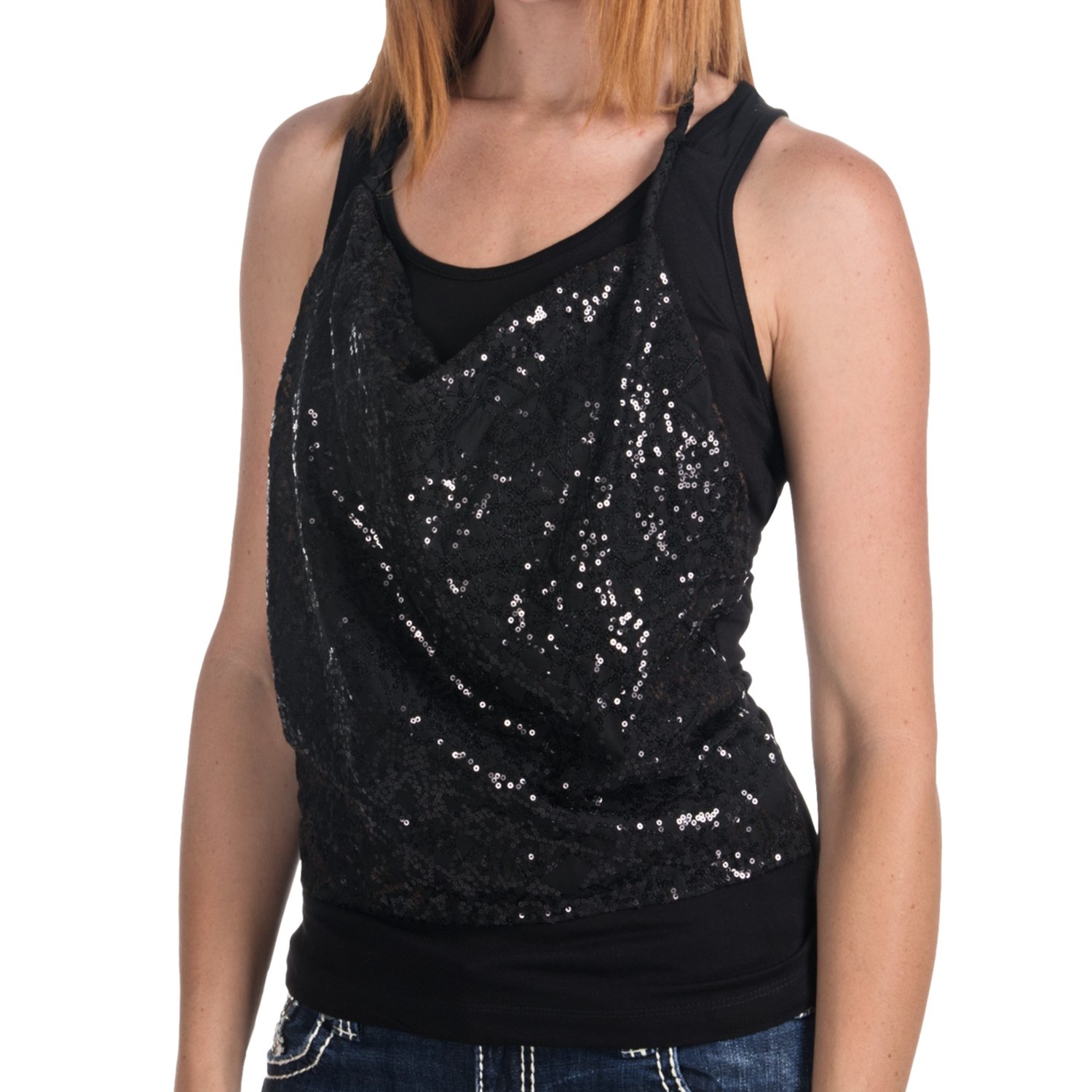 Rock & Roll Cowgirl Sparkle Tank Top (For Women) - Save 33%