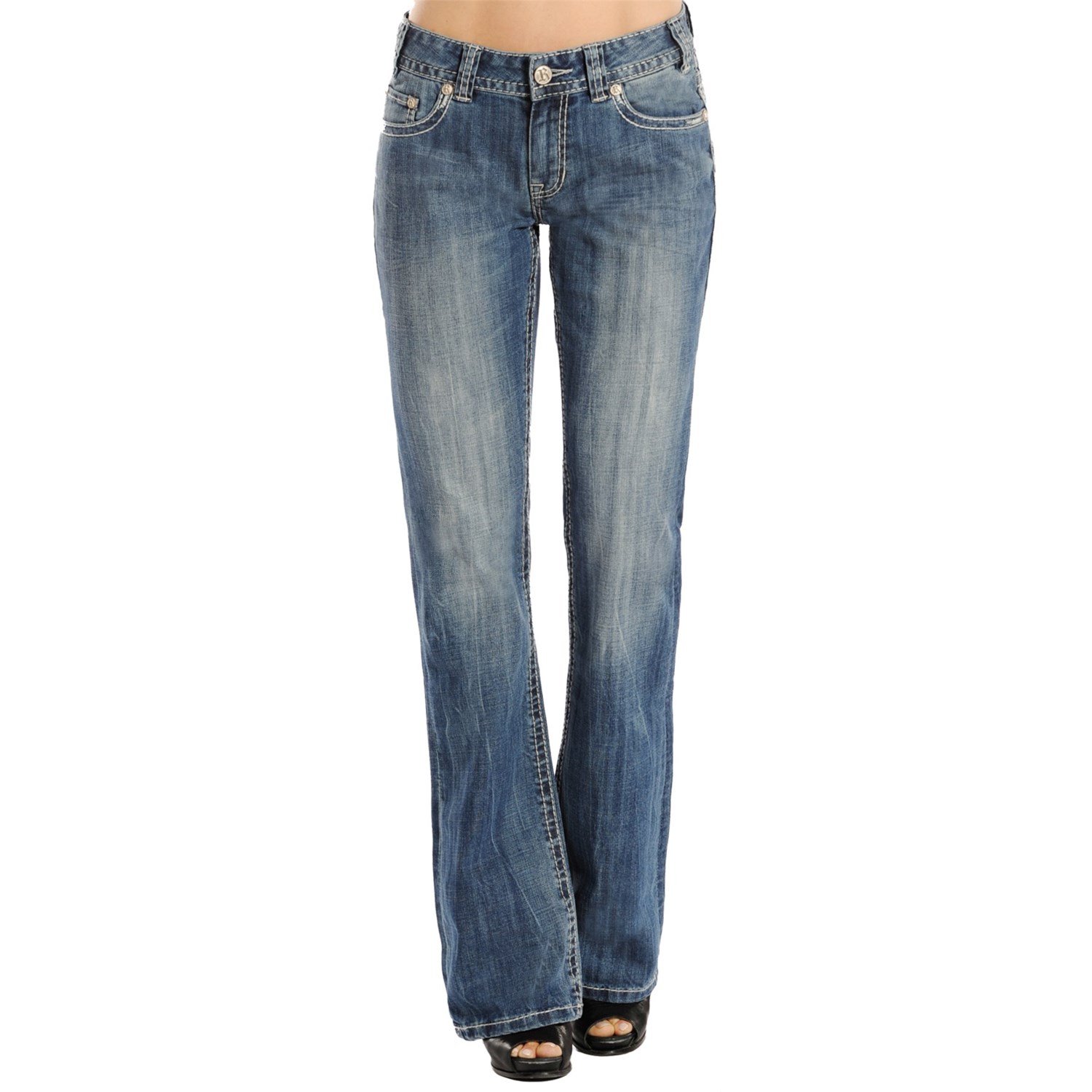 Rock & Roll Cowgirl Triple V Pocket Jeans (For Women) - Save 49%
