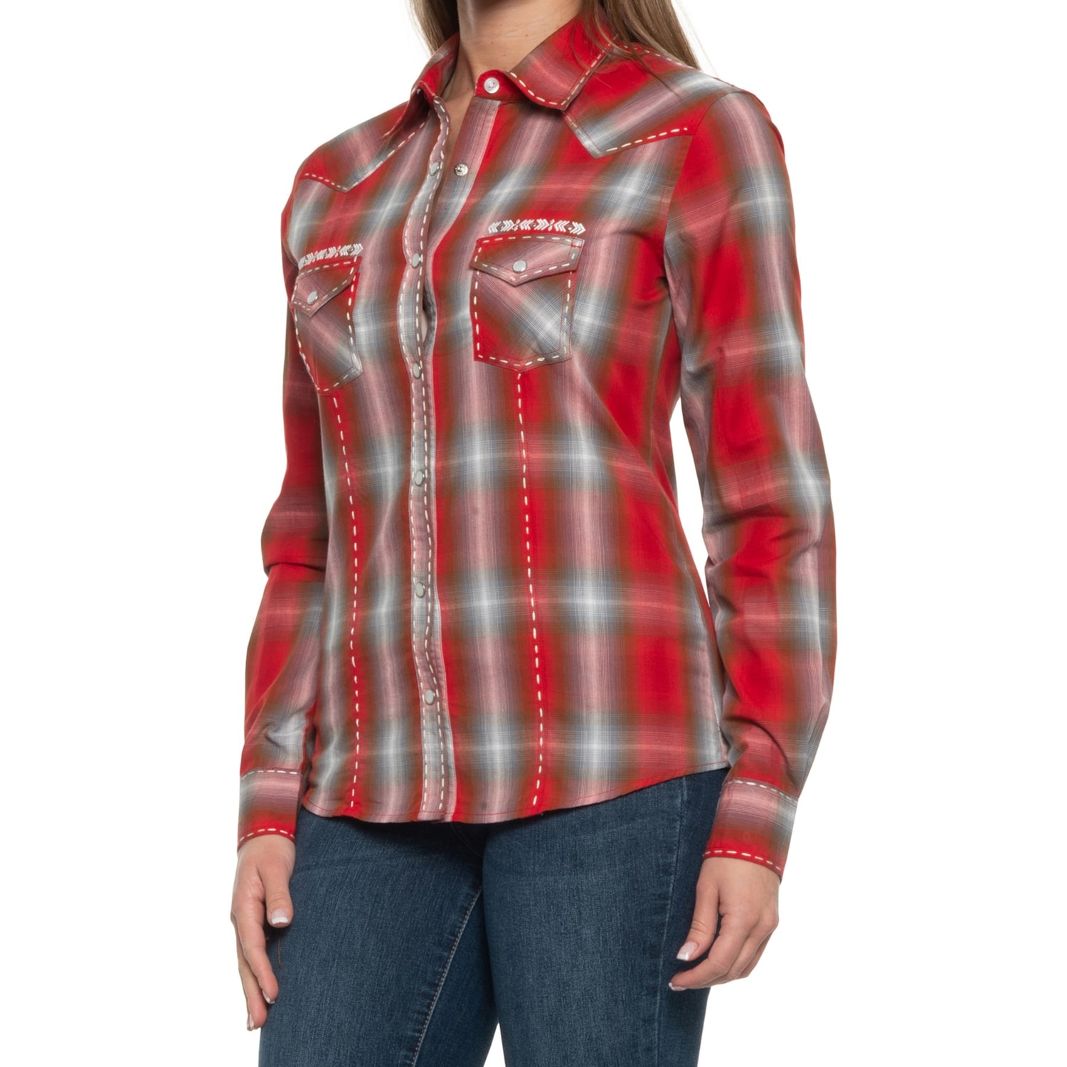 Rock & Roll Cowgirl Long Sleeved Shirt (B4S7052) main image 1
