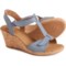 Rockport Blanca T-Strap Sling Back Wedge Sandals (For Women) in Blue