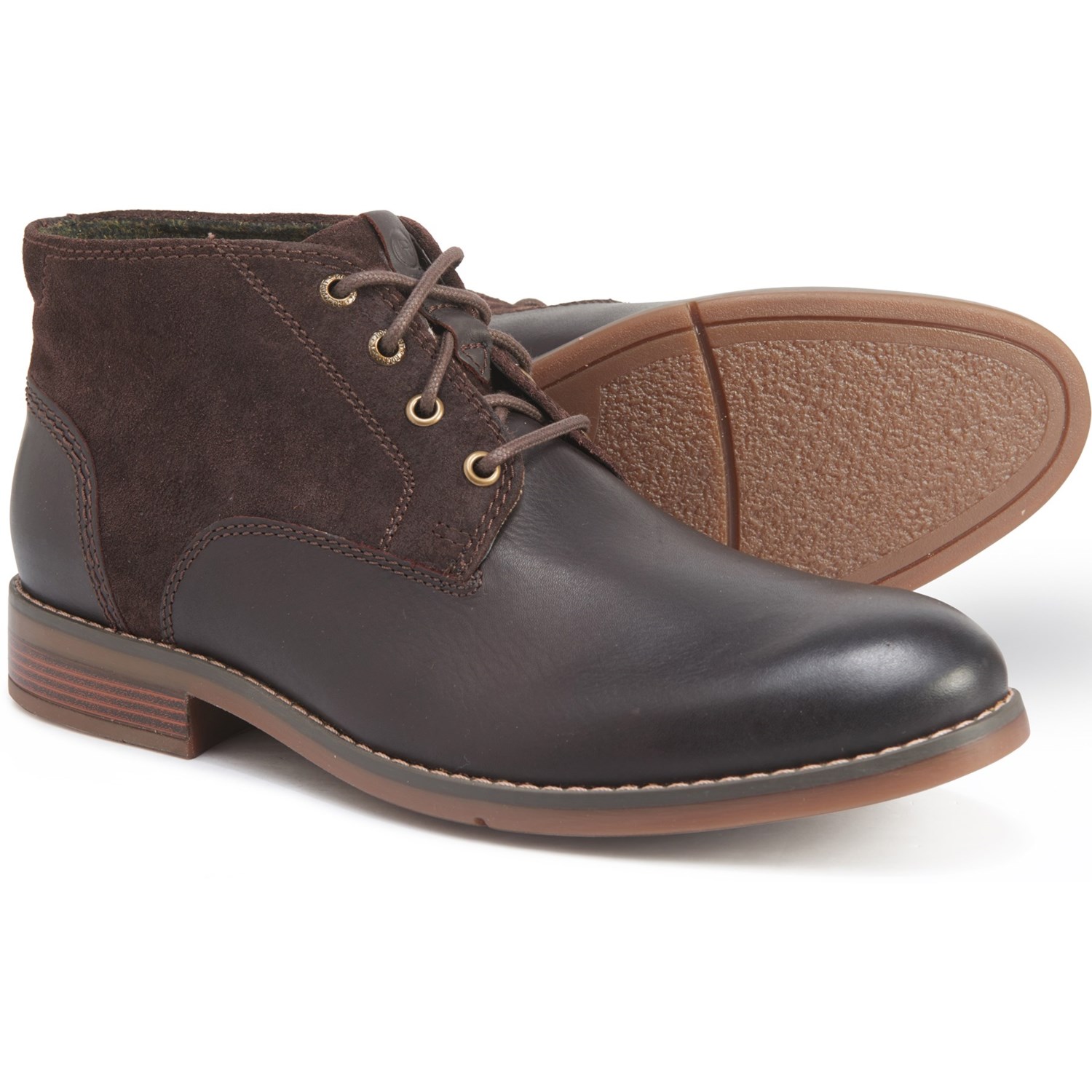 rockport leather chukka boots tan