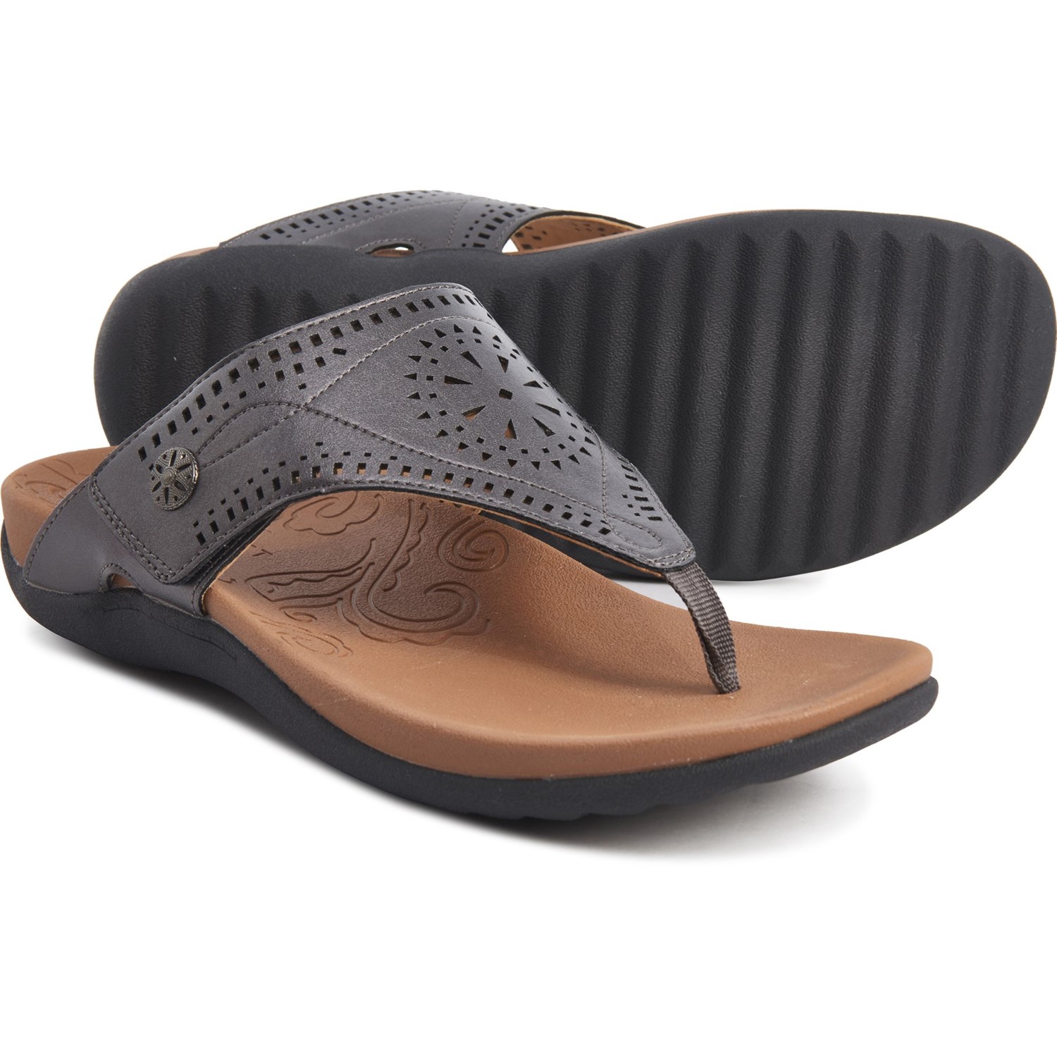 rockport flip flops womens