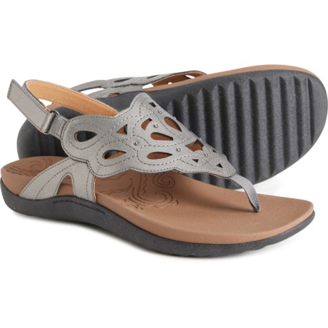 Rockport Ridge Sling 2 Comfort Sandals (For Women) in Pewter Leather Synthetic