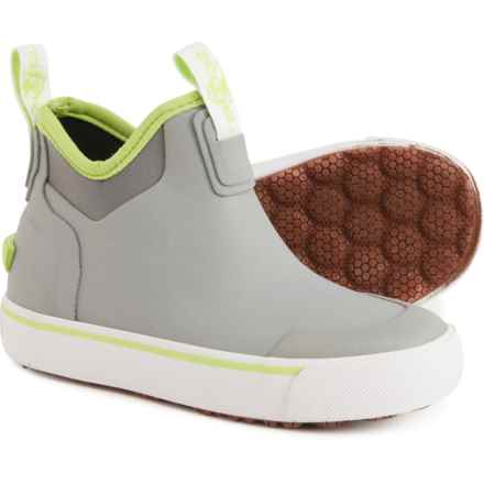 Rocky Little Boys and Girls Dry-Strike Deck Boots - Waterproof in Charcoal & Lime