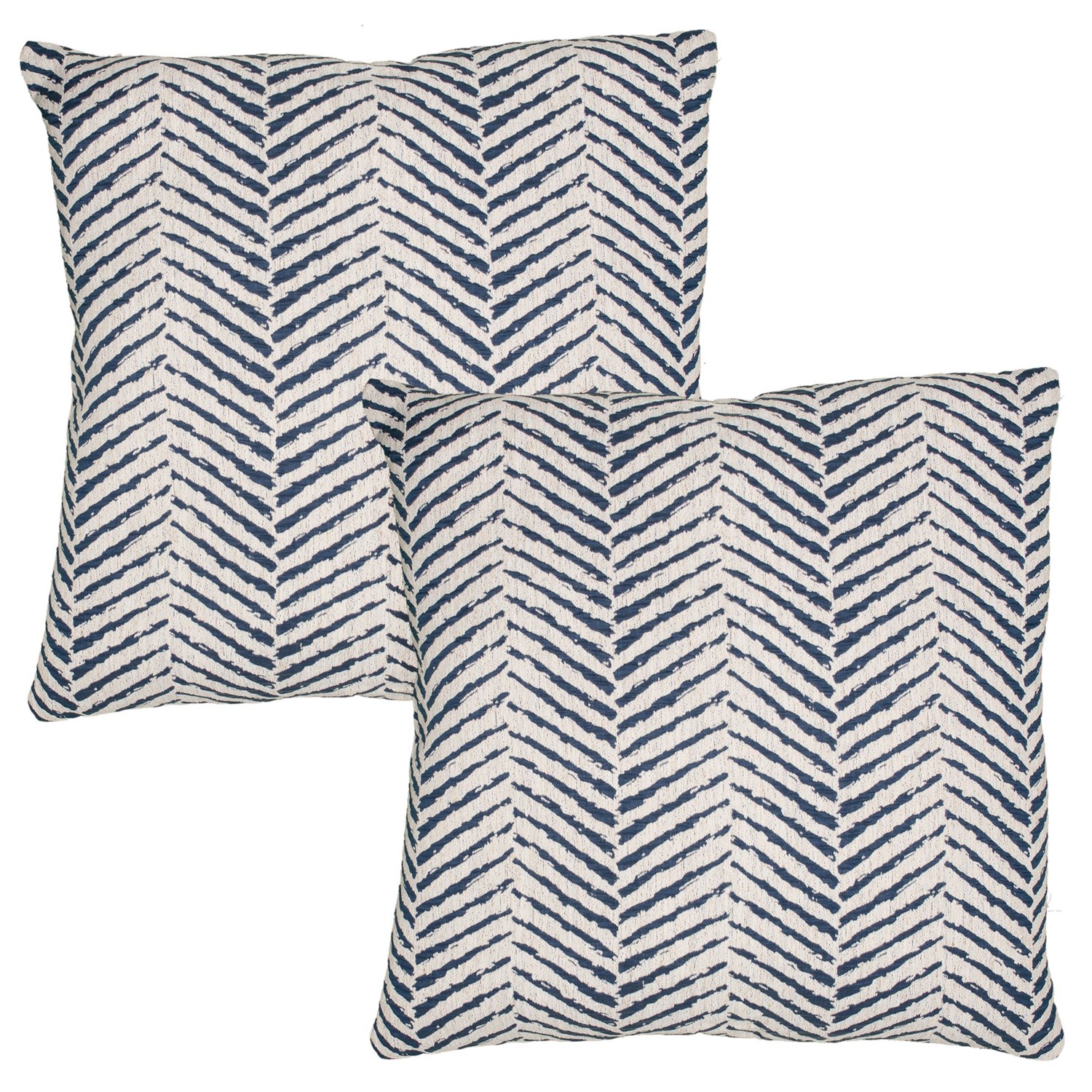 Rodeo Home Oslo Linen Look Navy Throw Pillows 2 Pack 20x20
