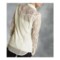 8356G_3 Roper Floral Lace Sheer Georgette Blouse - Long Sleeve (For Women)