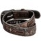 7311M_2 Roper Rose Inlay Belt - Distressed Leather (For Women)