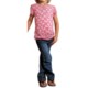 Roper Vine and Horse Burnout T-Shirt - V-Neck, Short Sleeve (For Girls)