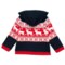 443TA_2 Rorie Whelan Hooded Reindeer Jacquard Sweater Jacket - Sherpa Lining (For Toddlers)