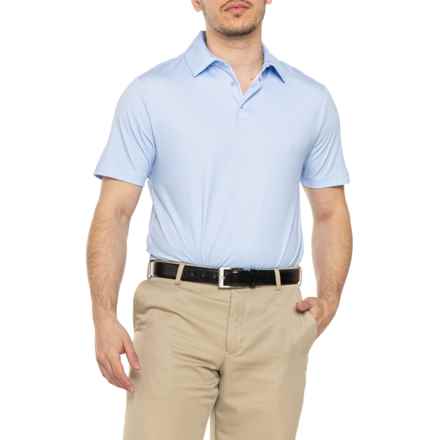 Rorie Whelan Pin Dot Polo Shirt - UPF 50, Short Sleeve in Windsurfer/Bright White Pin Dot