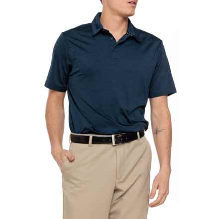 Rorie Whelan Polo Shirt - UPF 50, Short Sleeve in Peacoat Heather