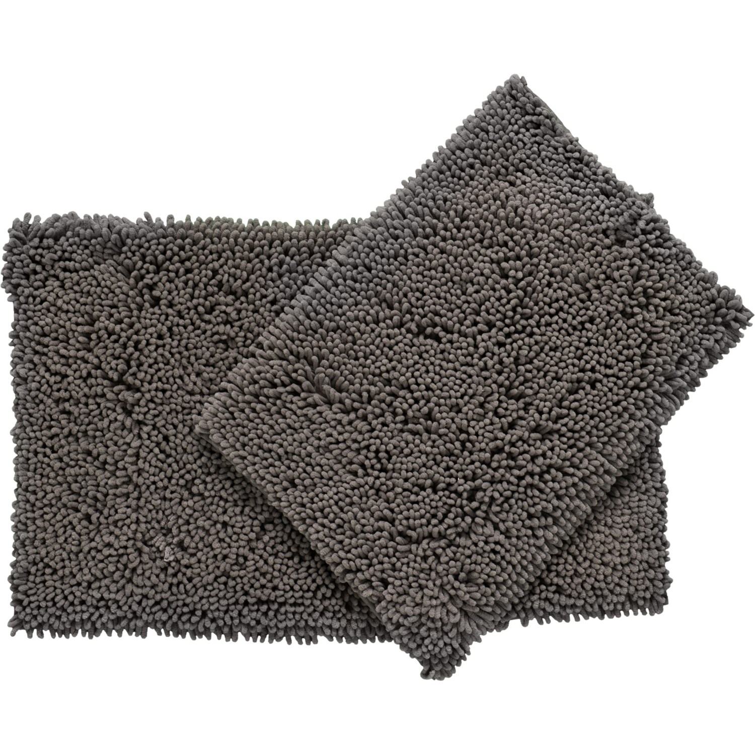 Roseville Grey Chenille Plush Bath Rugs Set of 2 Save 32