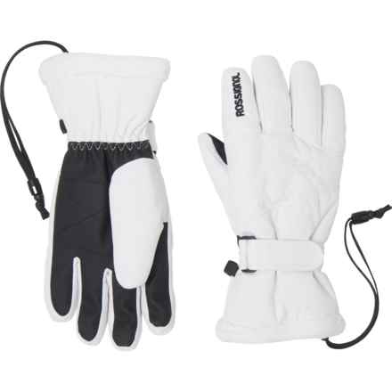 Rossignol Birdseye Faux-Fur Trim Ski Gloves - Waterproof (For Women) in White