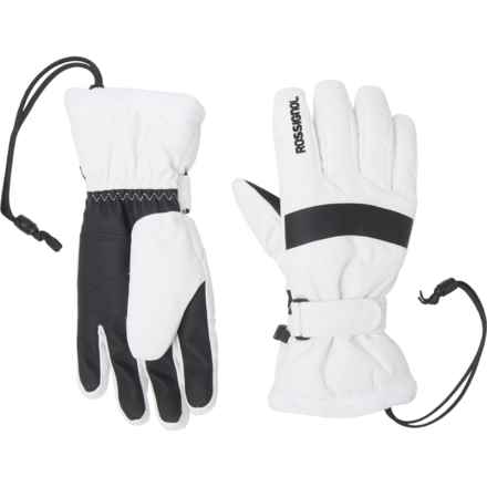Rossignol Birdseye Short Faux Fur-Trim Ski Gloves - Waterproof (For Women) in White