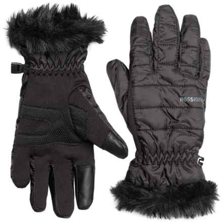 Rossignol Digital Palm Patch Gloves - Insulated, Touchscreen Compatible (For Women) in Black