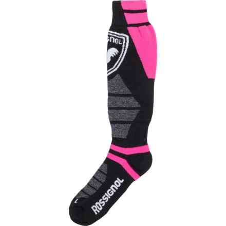 Rossignol Girls Premium Wool Thermal Protection Socks - Wool, Over the Calf in Orchid Pink