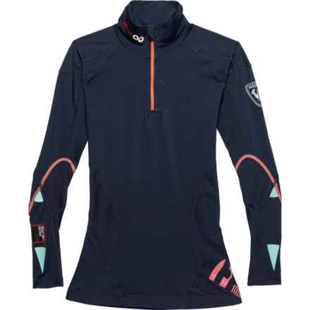 Rossignol Infini Compression Race Shirt - Zip Neck, Long Sleeve in Eclipse