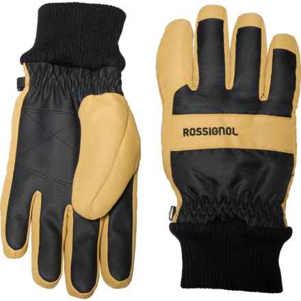 Rossignol Knit HW Two-Tone Ski Gloves - Waterproof, Insulated in Black/Tan