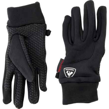 Rossignol Lightweight Stitched Cuff Soft Shell Gloves - Touchscreen Compatible in Black