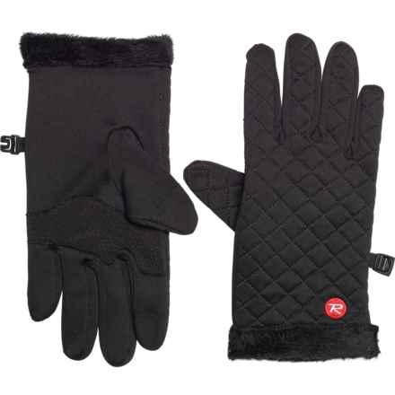 Rossignol Quilted Short Digital Palm Gloves - Touchscreen Compatible (For Women) in Black