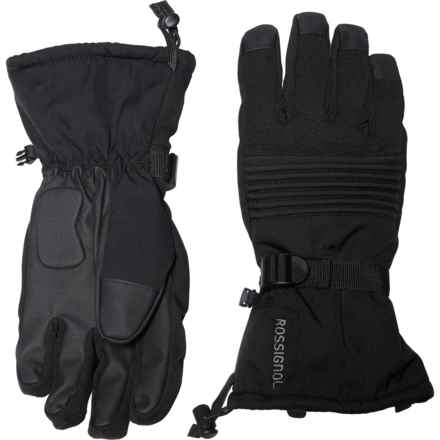 Rossignol Ribbed Ski Gloves - Waterproof, Insulated in Black