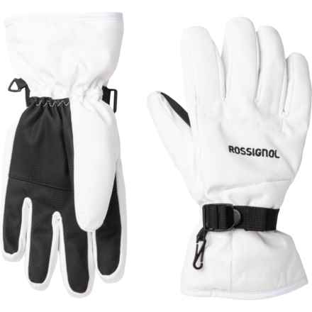 Rossignol Soft Shell Long Ski Gloves - Waterproof, Insulated (For Women) in White