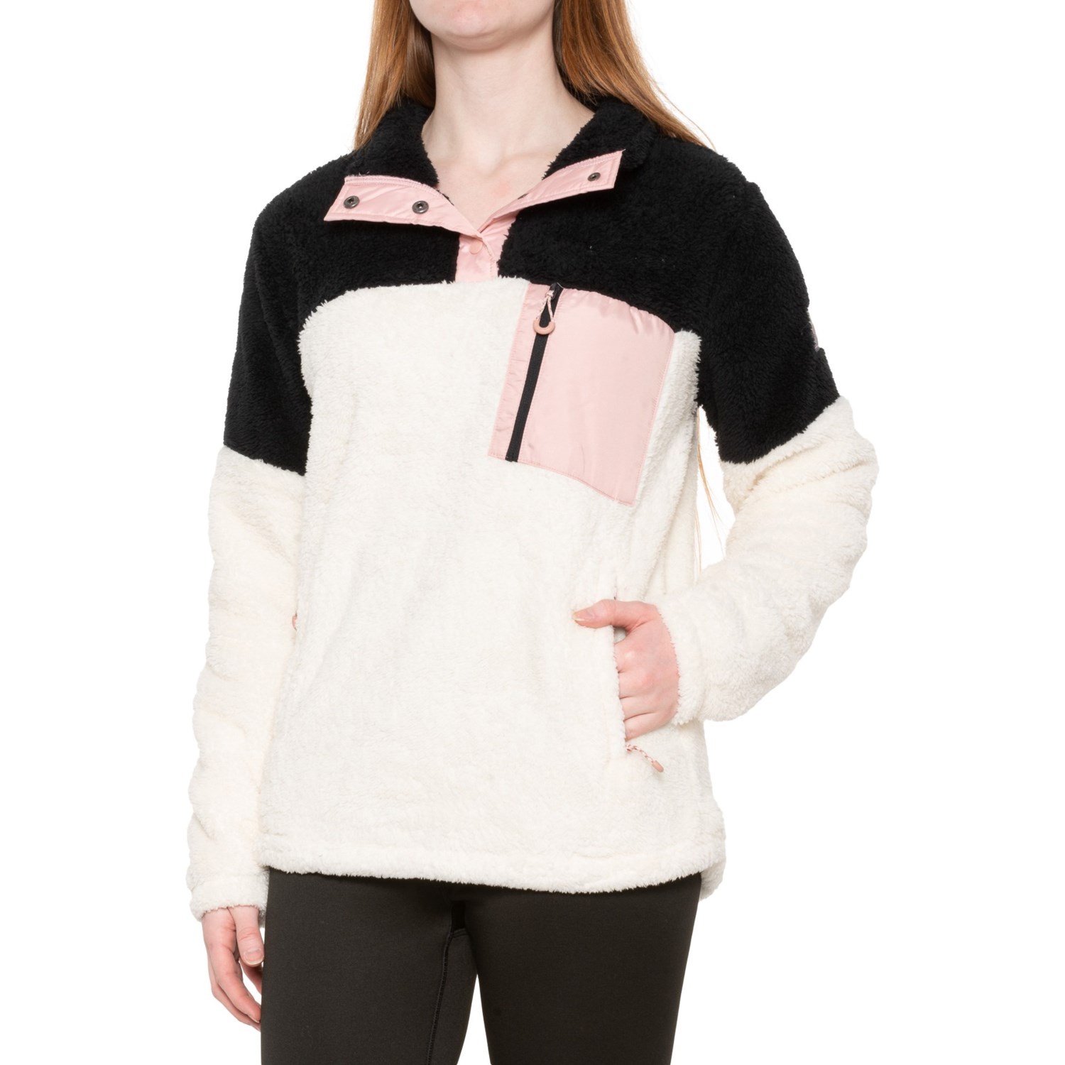 Roxy Alabama Fleece Jacket - Snap Neck (For Women)