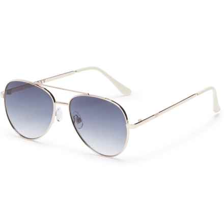 Roxy Aviator Sunglasses in Light Gold/Smoke Gradient