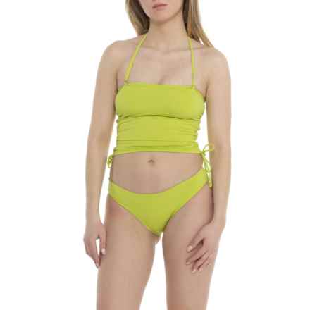 Roxy Bandeau Crop Swim Top and Hipster Swim Bottoms Set in Kiwi