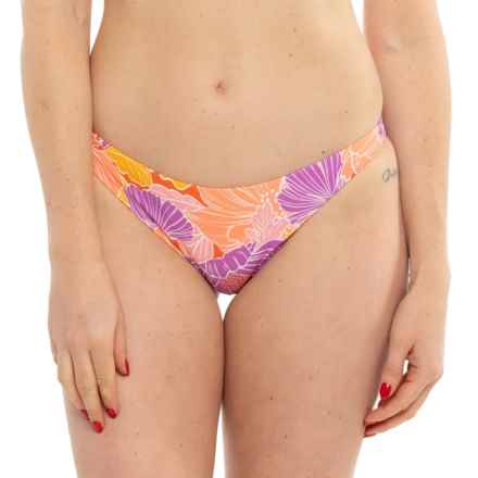 Roxy Bell Bottom Blooms High-Leg Bikini Bottoms - High Waisted in Multi