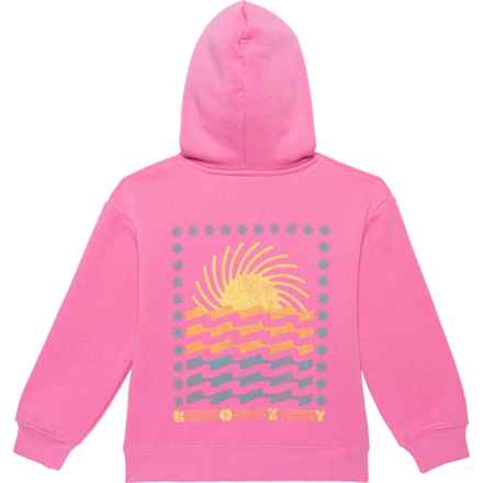 Roxy Big Girls Drop Shoulder Turnback Hem Hoodie - Full Zip in Sachet Pink