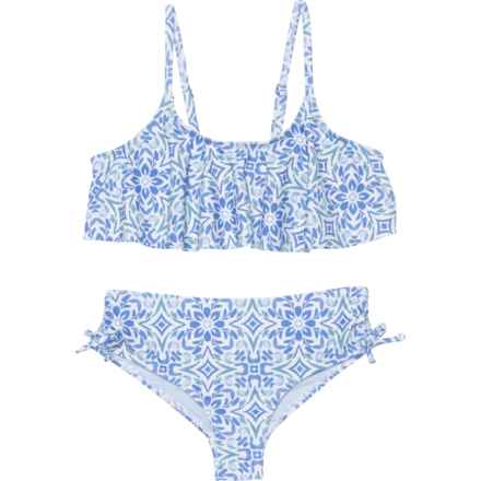 Roxy Big Girls Fresco Style Bikini Set - UPF 50+ in Blue Bonnet