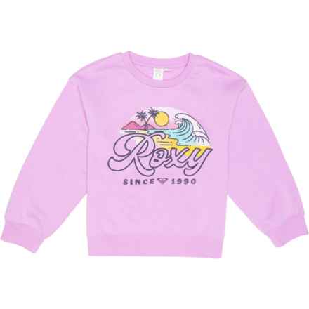 Roxy Big Girls Graphic Crew Sweatshirt in Violet Tulle