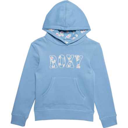 Roxy Big Girls Logo Hoodie in Azure Blue
