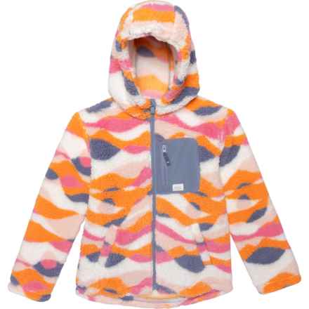 Roxy Big Girls Printed Fleece Hooded Jacket - Full Zip in Wild Wind