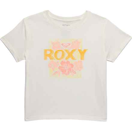 Roxy Big Girls Tropical Flowers T-Shirt - Short Sleeve in White Sand
