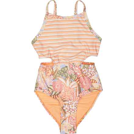 Roxy Big Girls Viva La Vida One-Piece Swimsuit - UPF 50+ in Peach Nectar