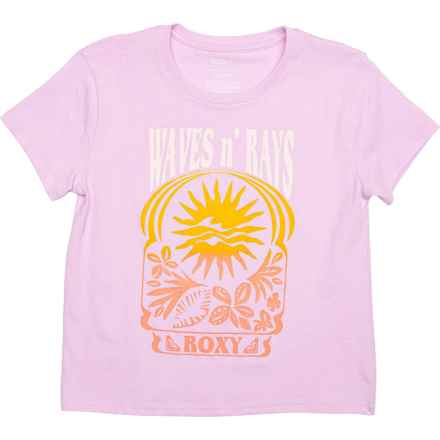 Roxy Big Girls Waves N Rays T-Shirt - Short Sleeve in Orchid Bouquet