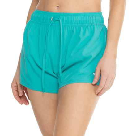 Roxy High-Waist Woven Boardshorts in Tidal Teal
