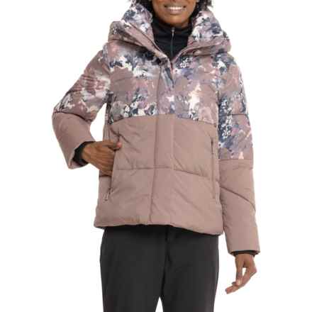 Roxy Holiday Rebel Block Short Jacket - Insulated in Mauve Dreamy Print