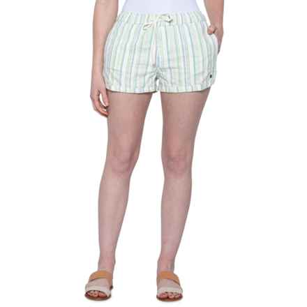 Roxy New Impossible Love Shorts in Pastel Green River Stripe