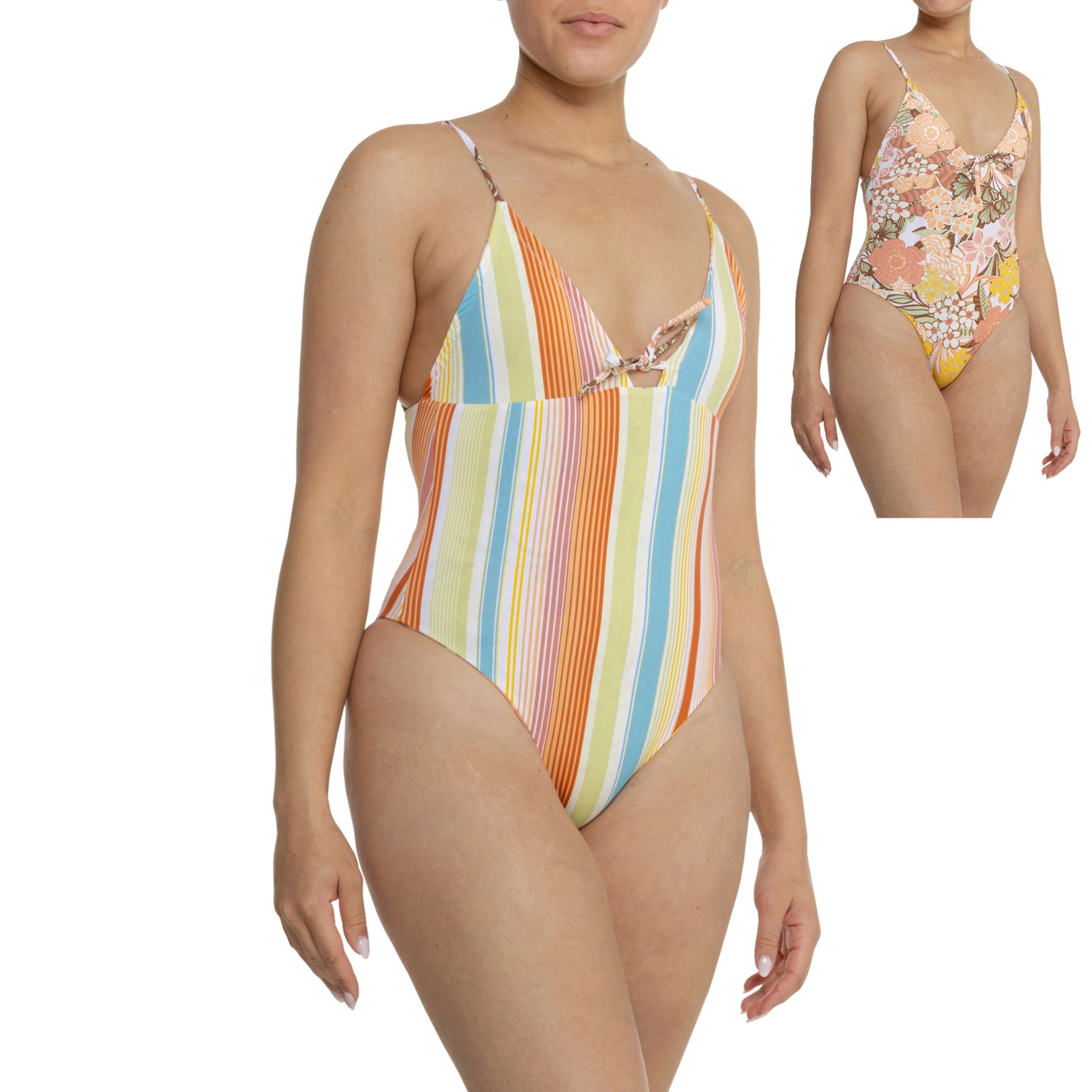 Roxy Playa Paradise Reversible One-Piece Swimsuit - Save 60%