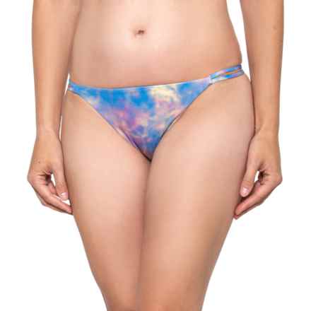 Roxy Pop Surf Cheeky Bikini Bottoms in Pale Marigold Tie Dye Vibes