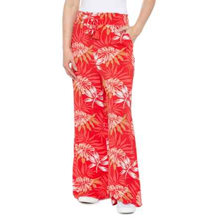 Roxy Slow Rhythm Beach Cover-Up Pants in Hibiscus Seaside Tropics