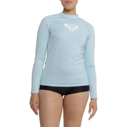 Roxy Whole Hearted Rash Guard - UPF 50+, Long Sleeve in Blue