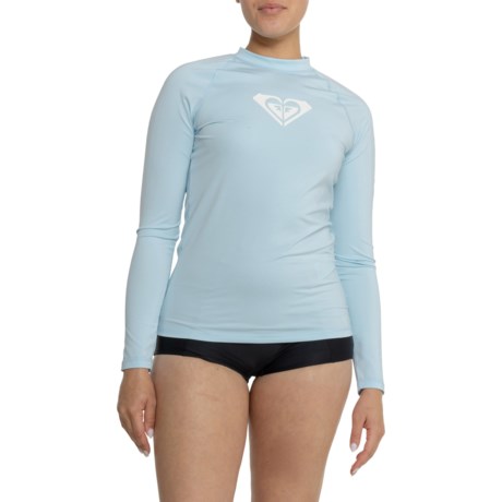 Roxy Whole Hearted Rash Guard - UPF 50+, Long Sleeve in Blue