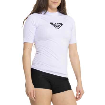 Whole-Hearted Rash Guard - UPF 50+, Short Sleeve in Bright White