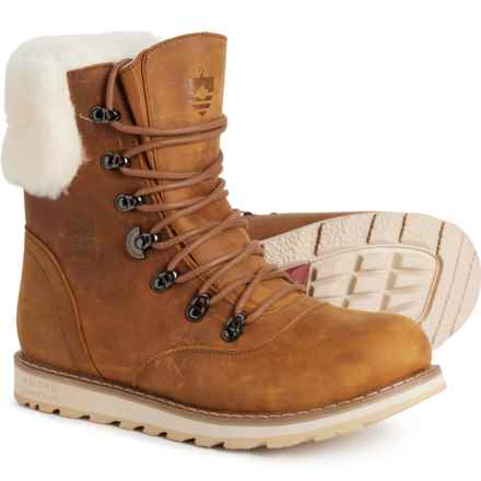 Royal Canadian Cambridge Shearling Winter Boots - Waterproof, Insulated, Leather (For Women) in Brown