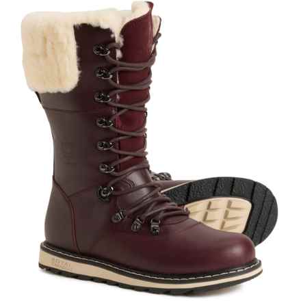 Royal Canadian Castlegar Tall Winter Boots - Waterproof, Insulated, Leather (For Women) in Bugundy